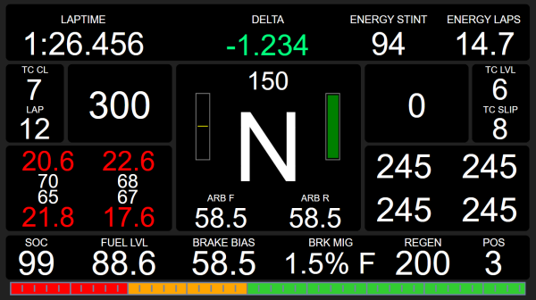 Ferrari 499P Dashboard Layout 3